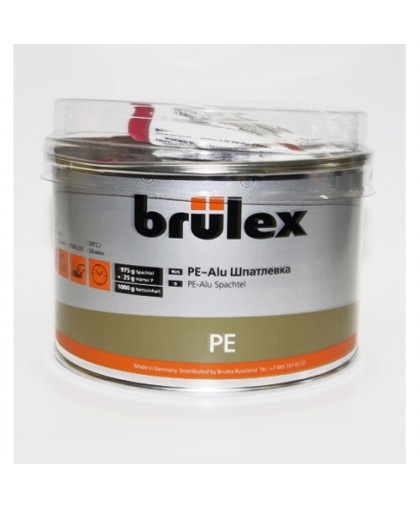 BRULEX PE-Шпатлевка с алюминиевым наполнителем (с отвердит.), 1кг