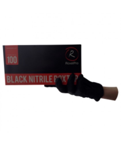 RoxelPro Нитриловые перчатки ROXTOP, чёрные, размер M, упаковка 100 шт.